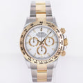 2021 MINT Rolex Daytona 116503 White Chronograph Two Tone Gold Steel Watch Box