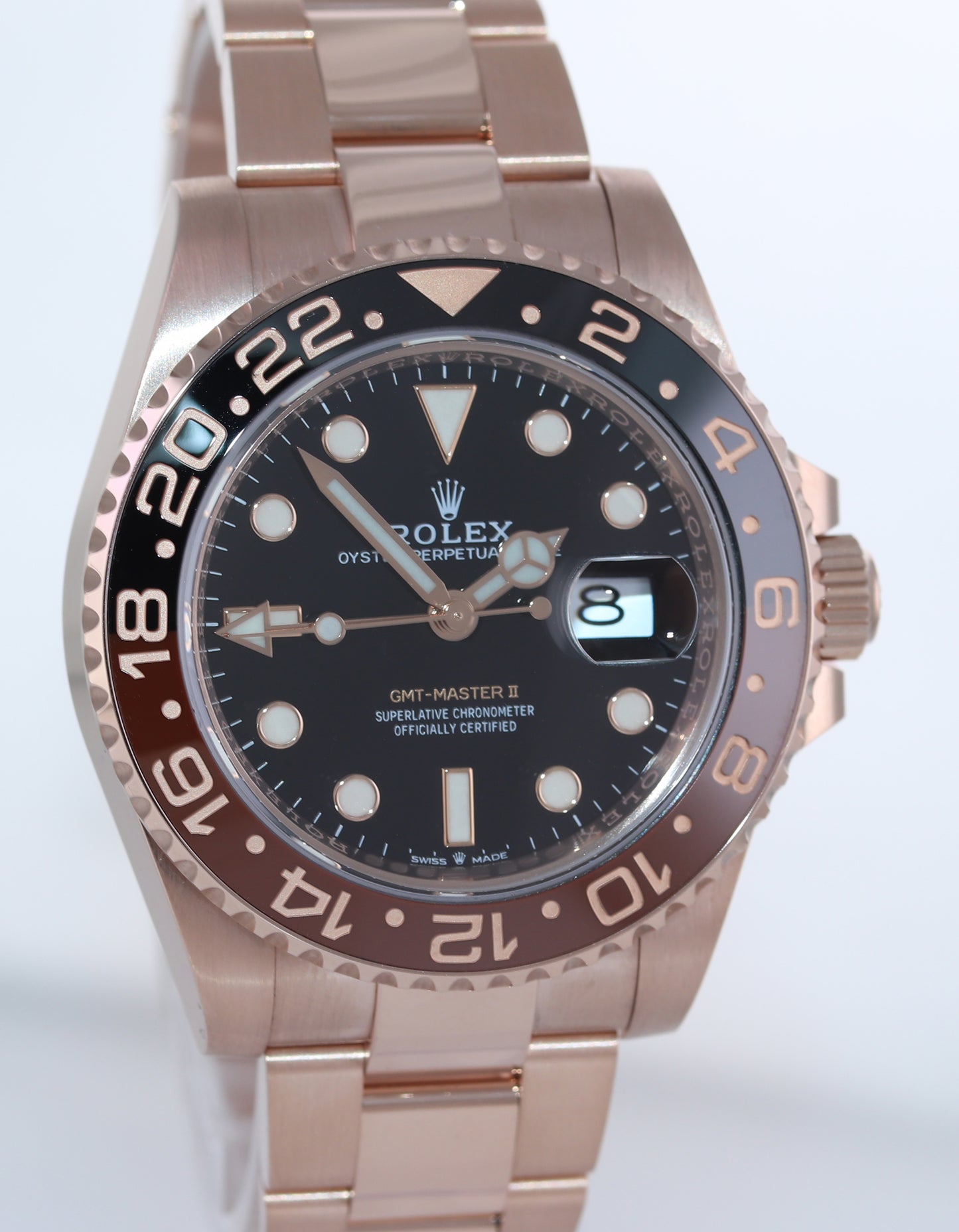 MINT PAPERS Rolex 126715CHNR GMT Master II Rose Gold Ceramic Root Beer Watch Box