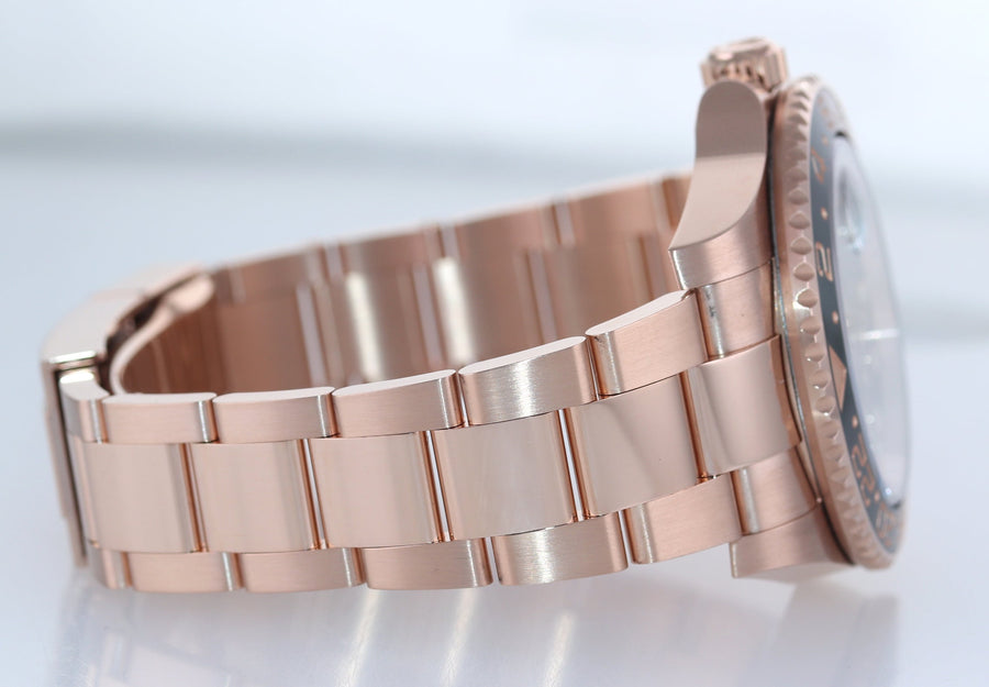 2023 MINT Rolex GMT Master Rose Gold Ceramic Root Beer 126715 Watch Box