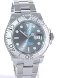2024 NEW PAPERS Rolex 126622 Yacht-Master Steel Platinum Rhodium Blue Watch Box