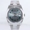 2024 NEW PAPERS Rolex DateJust 41 Steel 126300 Wimbledon Oyster 41mm Watch Box