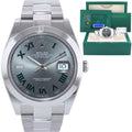 2024 NEW PAPERS Rolex DateJust 41 Steel 126300 Wimbledon Oyster 41mm Watch Box
