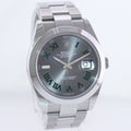 2024 NEW PAPERS Rolex DateJust 41 Steel 126300 Wimbledon Oyster 41mm Watch Box