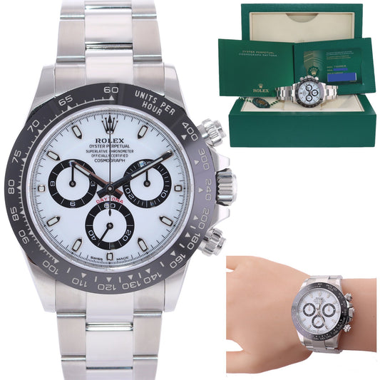 2021 PAPERS Rolex Daytona 116500LN White 40mm Ceramic Panda Watch Box