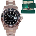 2023 MINT Rolex GMT Master Rose Gold Ceramic Root Beer 126715 Watch Box