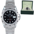 1999 MINT Rolex Explorer II 16570 Stainless Steel Black Dial GMT 40mm Watch Box