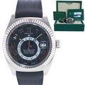 MINT Rolex Sky-Dweller White Gold 326139 42mm Black Watch Box